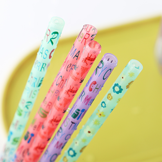Reusable Eco-Friendly Plastic Printed Straw, Snowing for Christmas Printing Straws, Holiday Straws. Reusable Printing Straws for Holiday, Cute Unique Beautiful Long Straws, Eco-Friendly Straws Wholesa