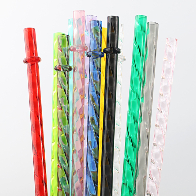 Reusable Eco-Friendly PETG Spiral Straws, Bling-Bling Bar Accessories for Party, Wedding, Birthday Decor, Customized Colors